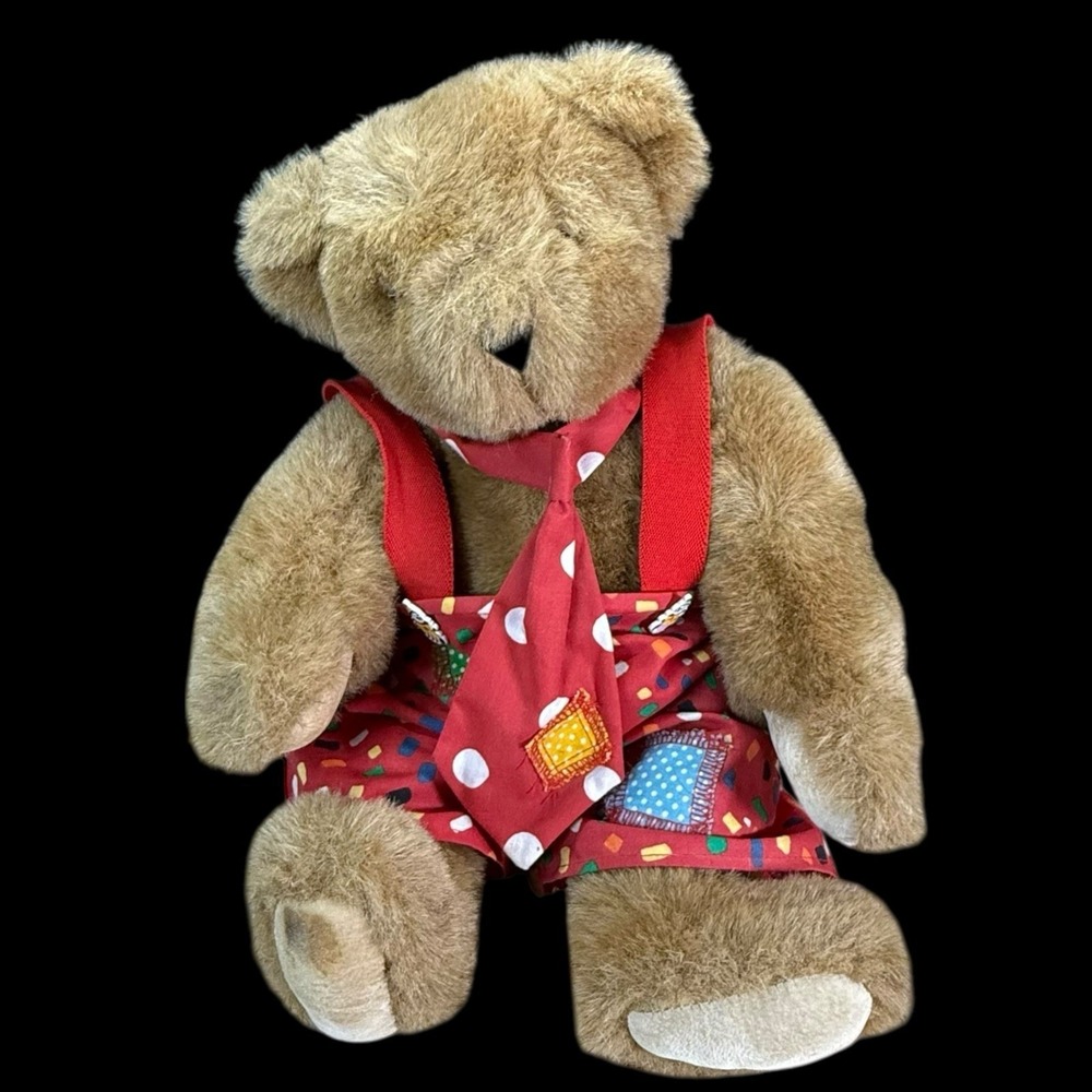 Vermont Teddy Bear Hobo‎ Clown w/ Suspenders And Tie W/ Original Tags 1993
